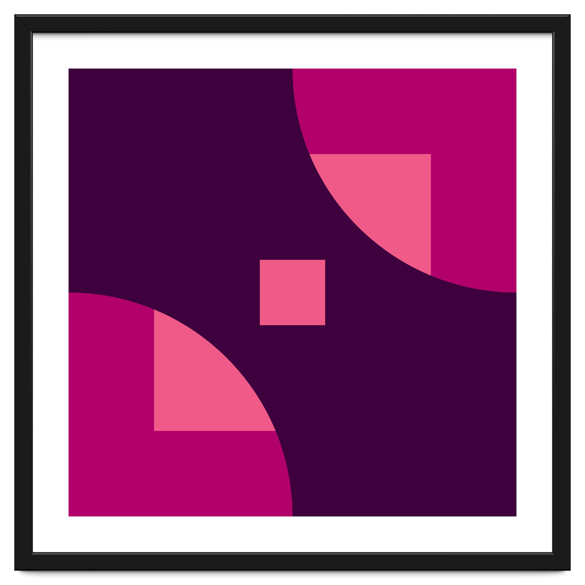Geometric Shapes No. 1 - purple & pink squares