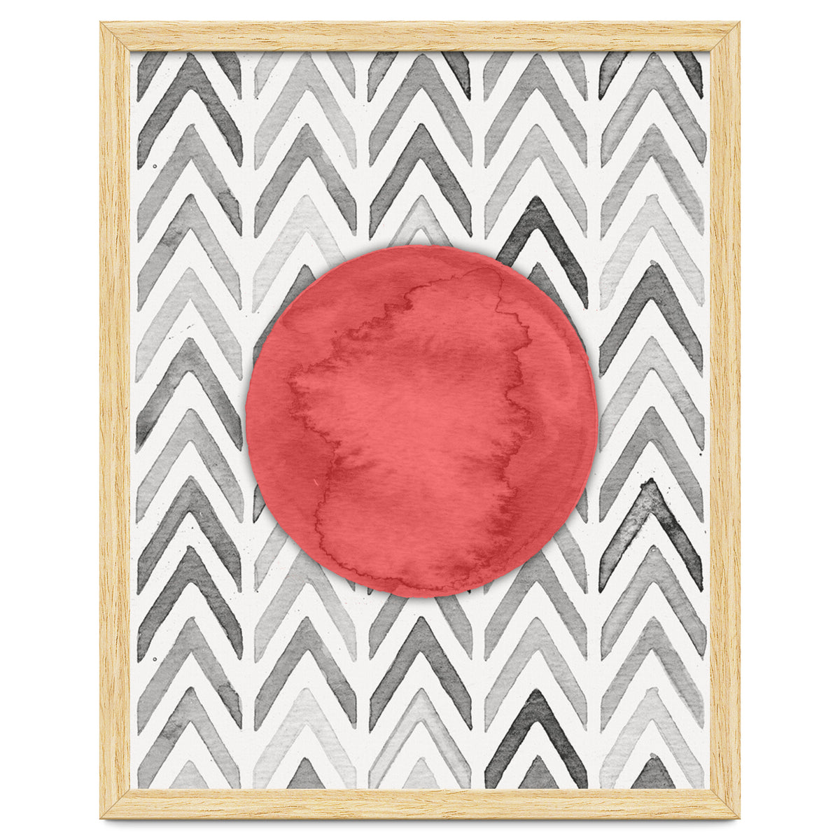 Red Bubble Chevron Pattern