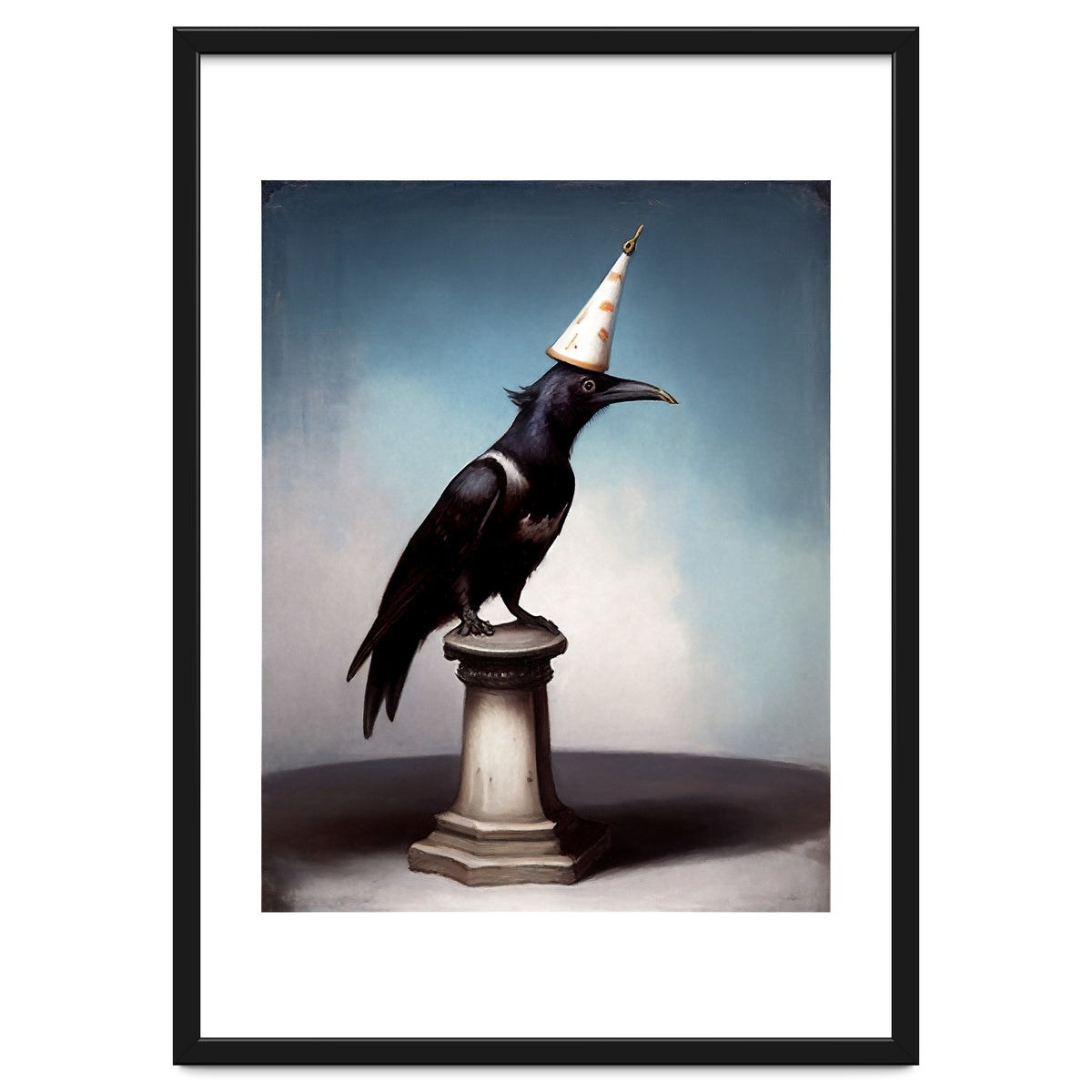 Crow In A Party Hat Gothic Painting