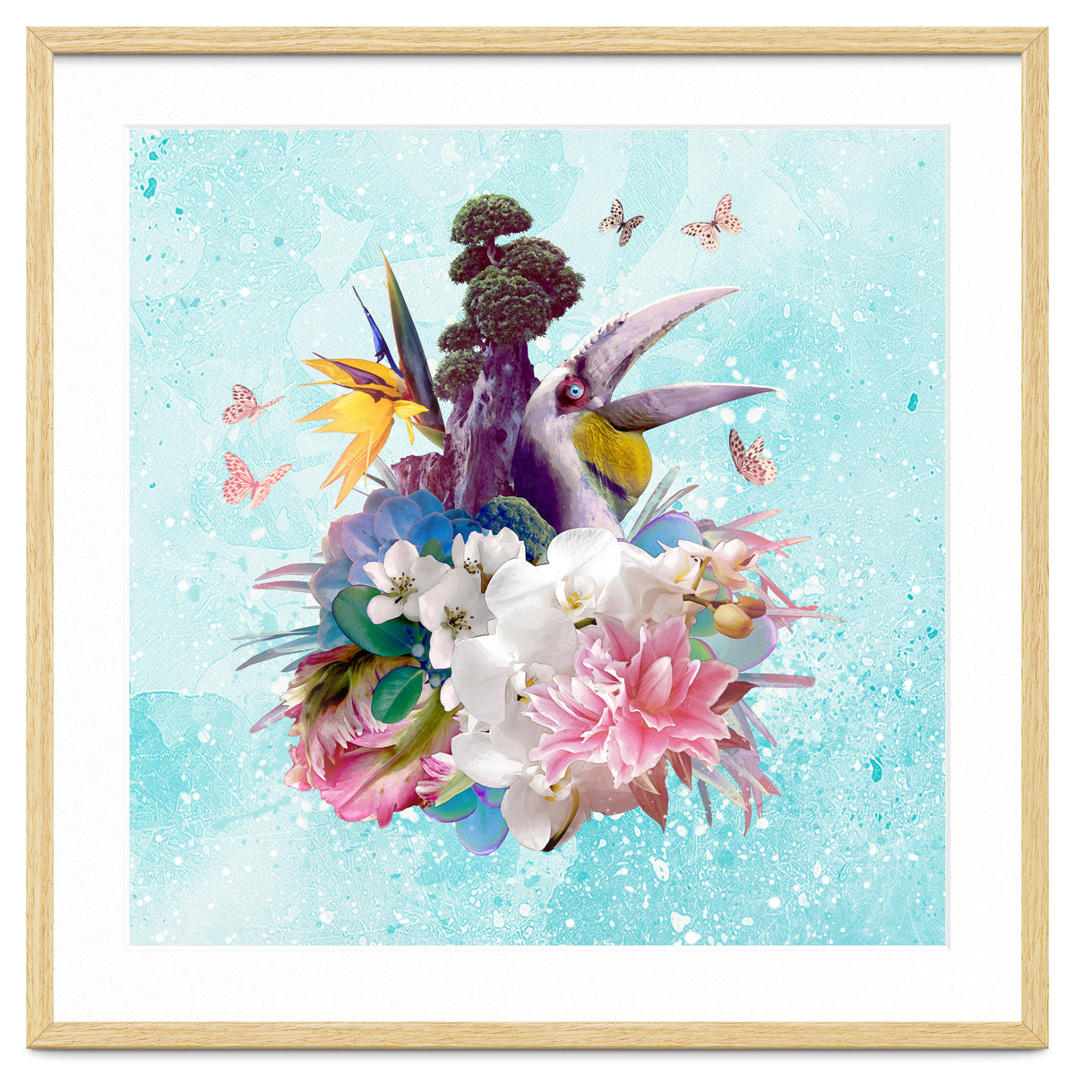 Floral Hornbill Blue