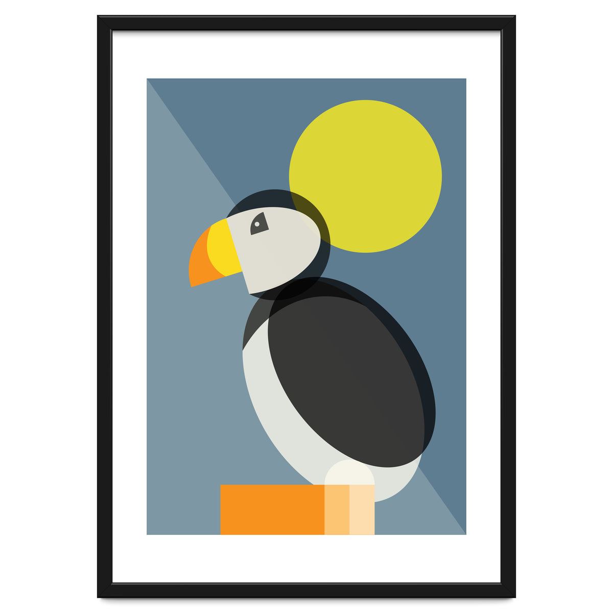 Mid Century Geometric Puffin