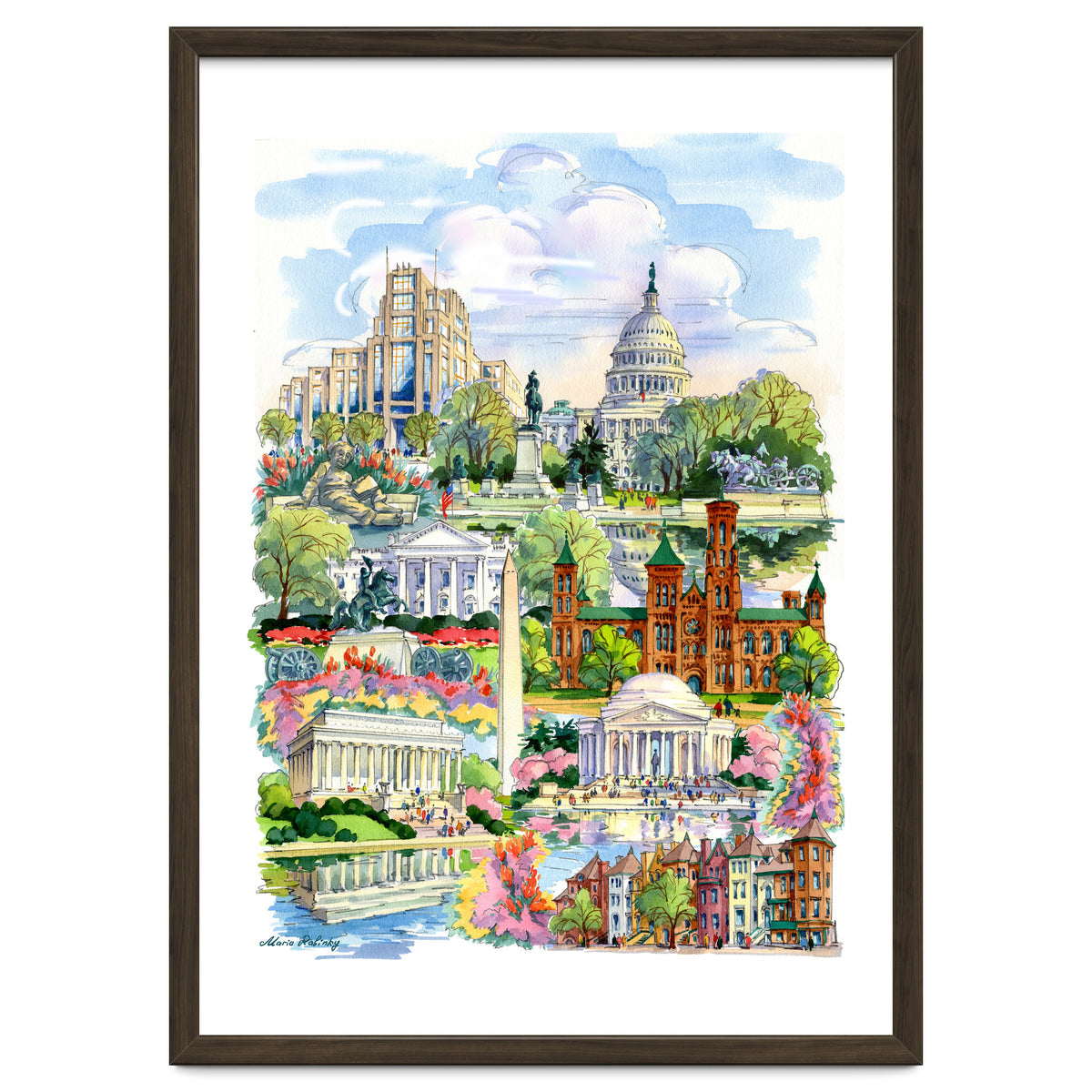 Washington District of Columbia Illustration