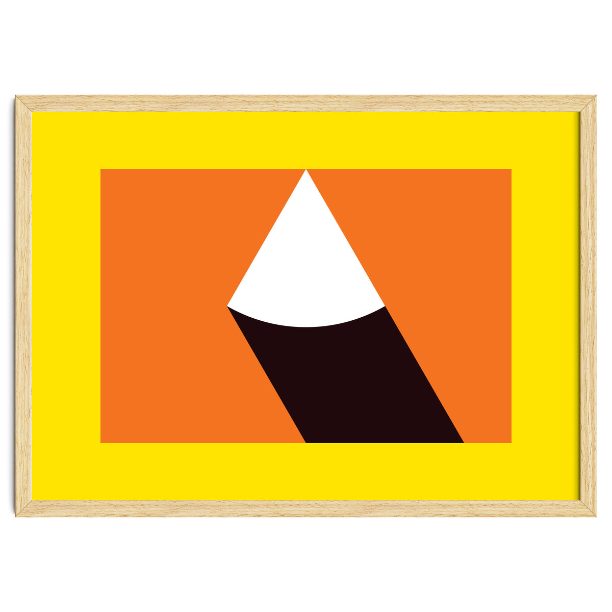 Geometric Shapes No. 47 - orange, black & yellow