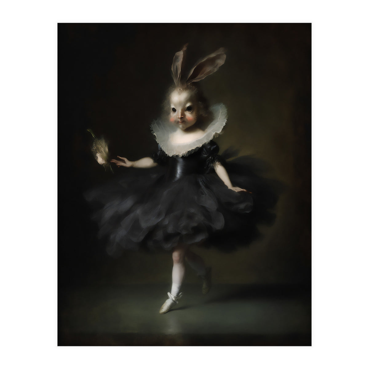 Gothic Hare-Girl Hybrid Ballerina (Print Only)