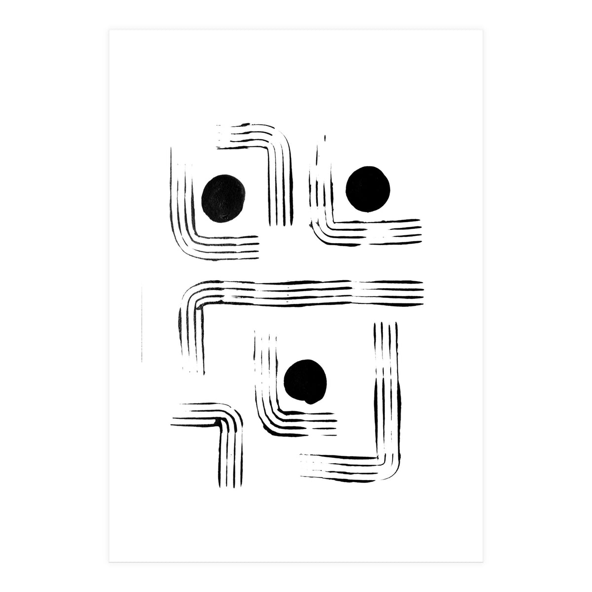 Mid-century Modern Monochrome Print #2 (Print Only)