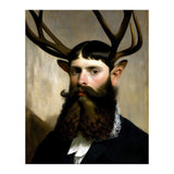 Man Stag Surreal Oil Painting (Print Only) thumbnail