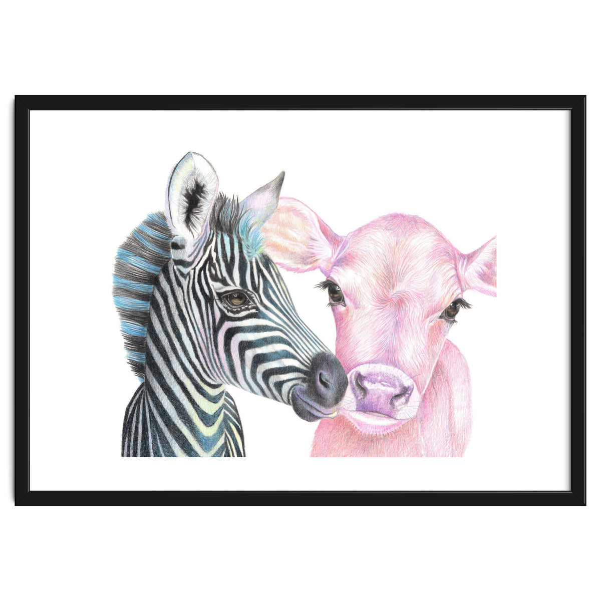 Zebra and Cow