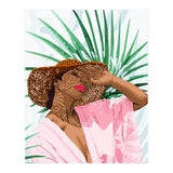 Sunshine in My Soul | Black Woman Tropical Travel | Modern Boho Palm Summer Vacation Fashion (Print Only) thumbnail