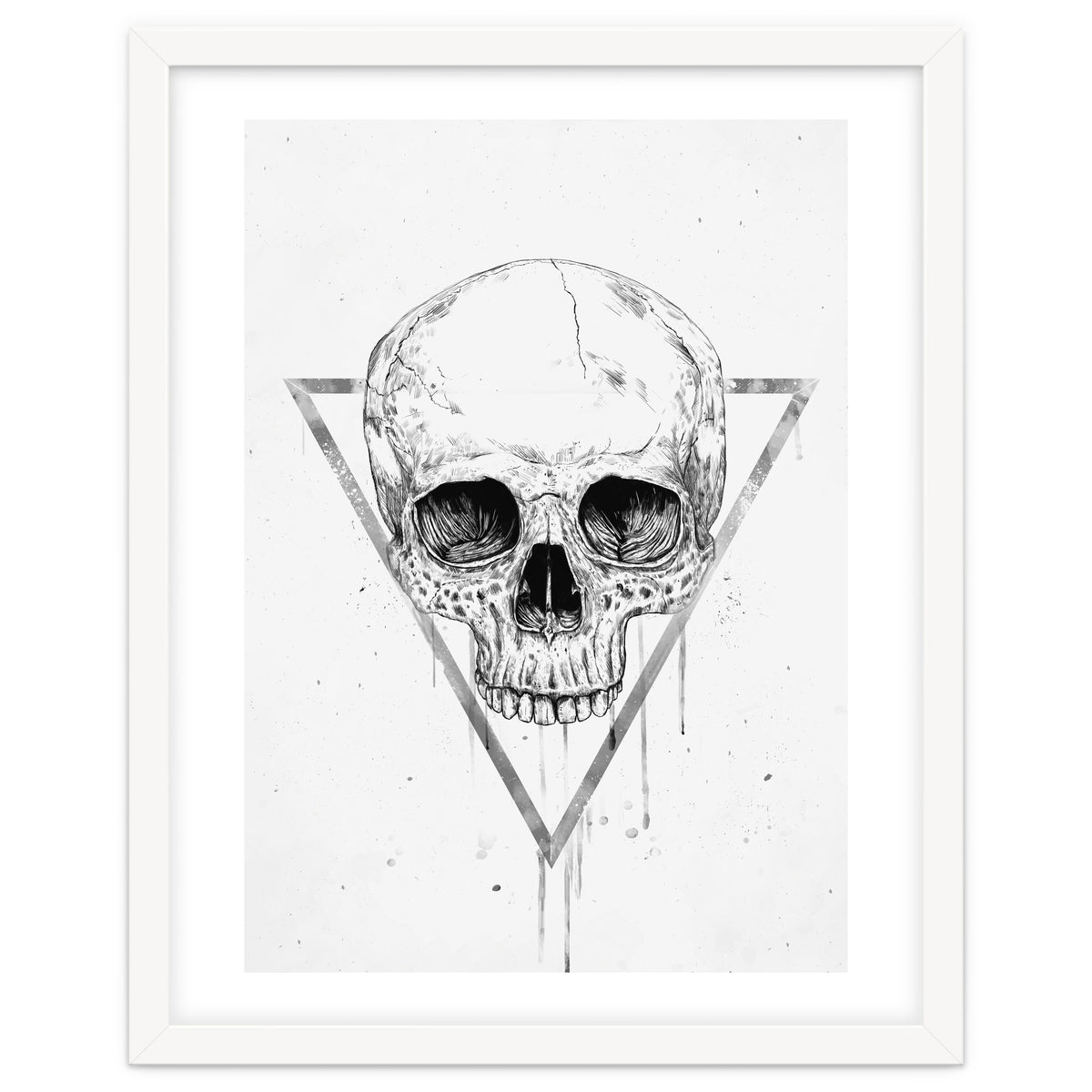 Skull In A Triangle (bw)