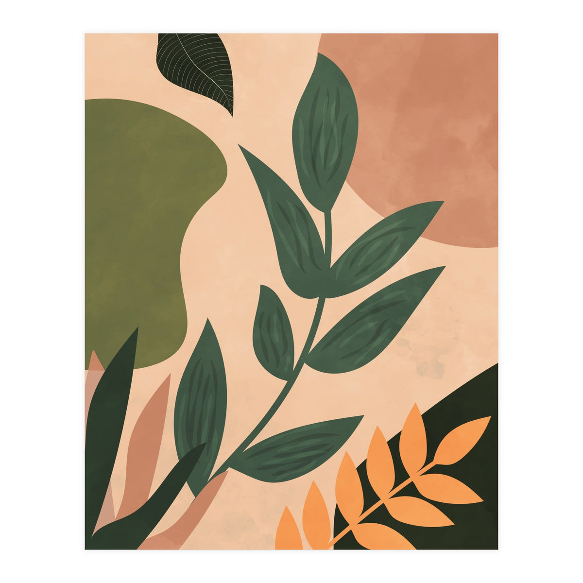 Abstract Shapes Boho Botanical (Print Only)