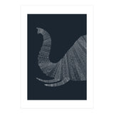 Elephant Blue Poster (Print Only) thumbnail