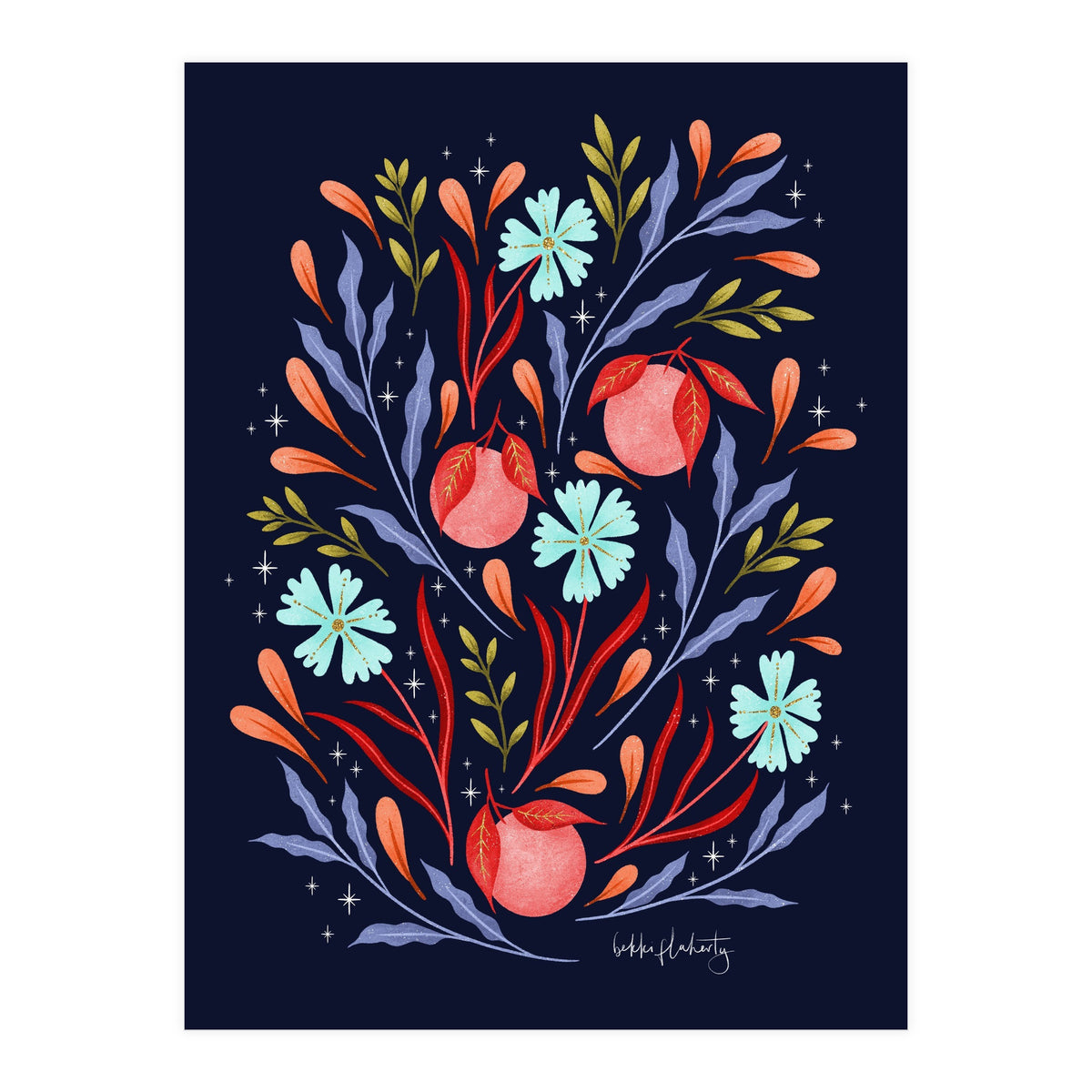 Wild Flowers and Oranges (Print Only)