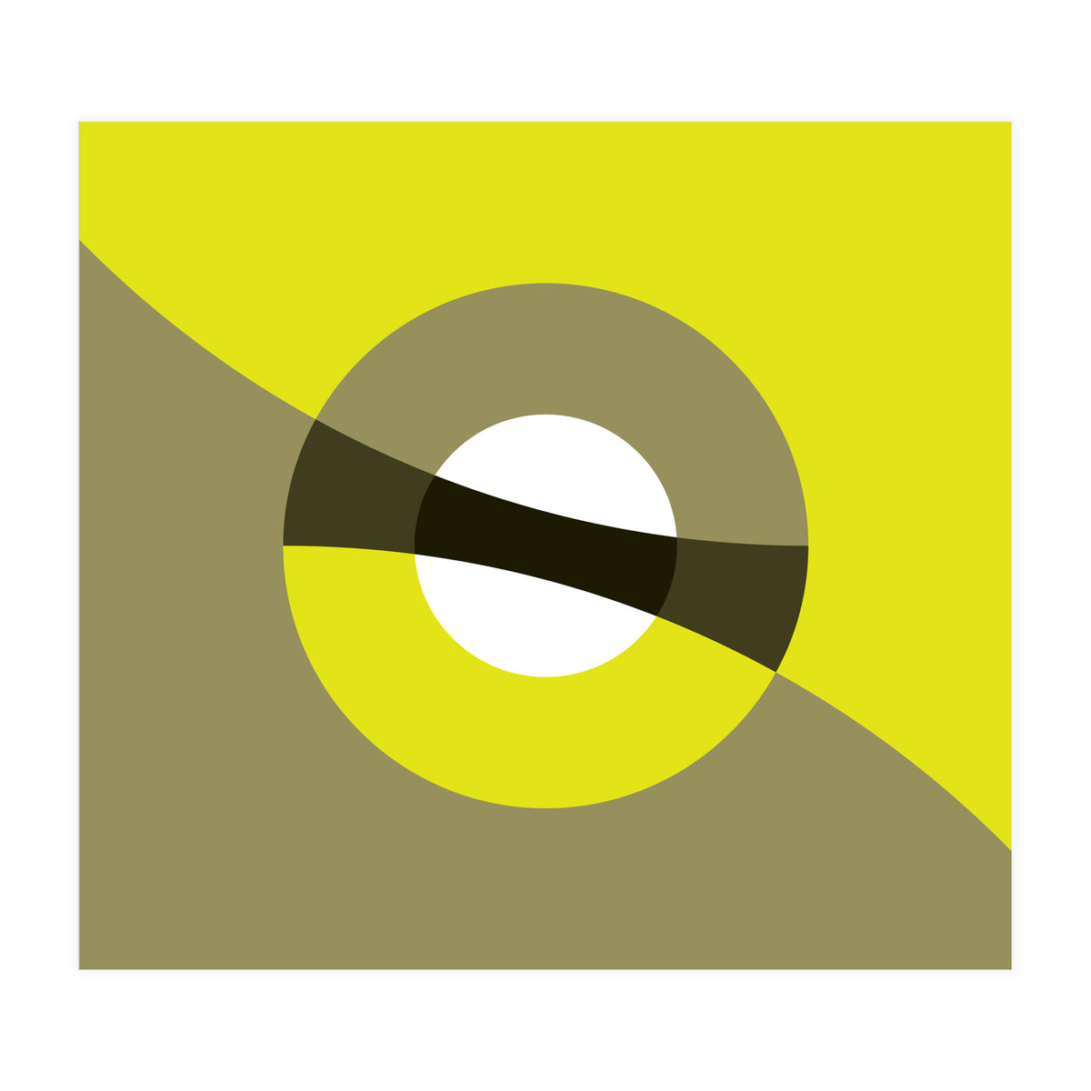 Geometric Shapes No. 44 -  mustard & beige (Print Only)