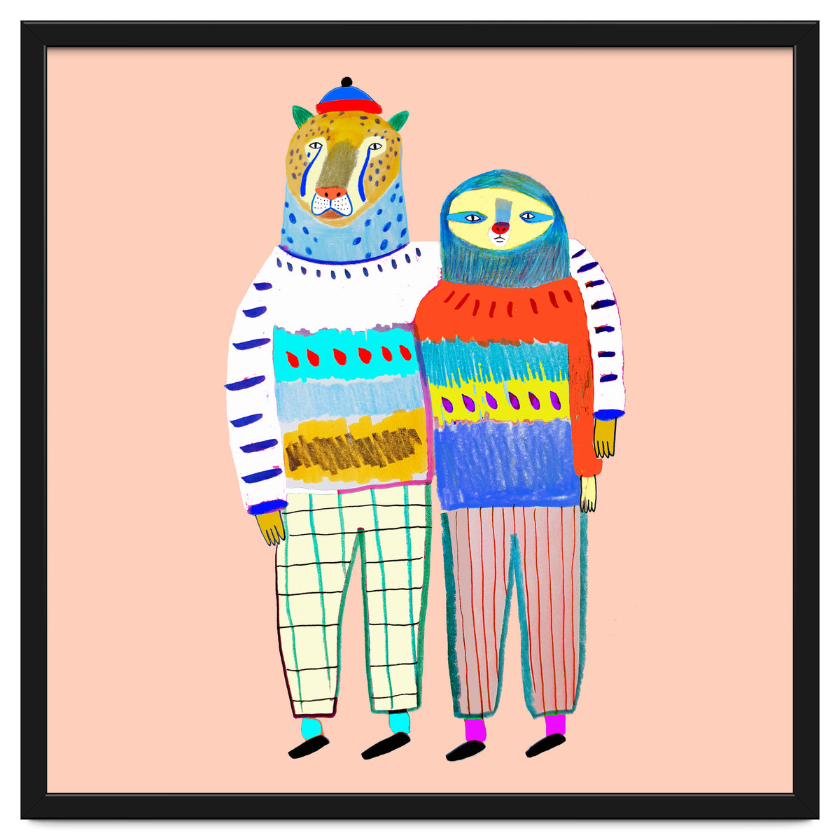 Leopard and Sloth Friends