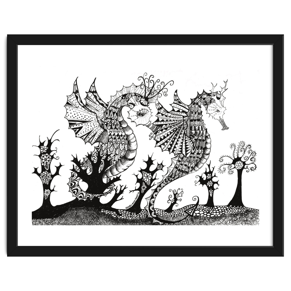 Seahorse Dragons Mystical Home