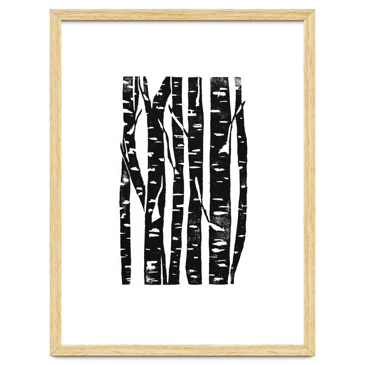 Woodcut Birches