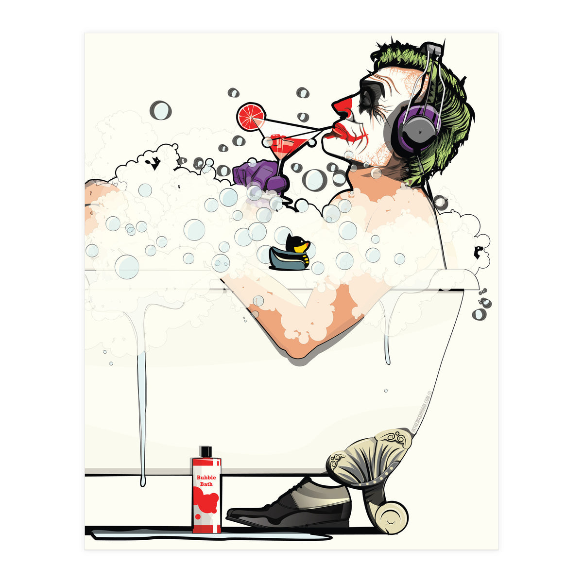 The Joker in the Bath, funny Bathroom Humour (Print Only)