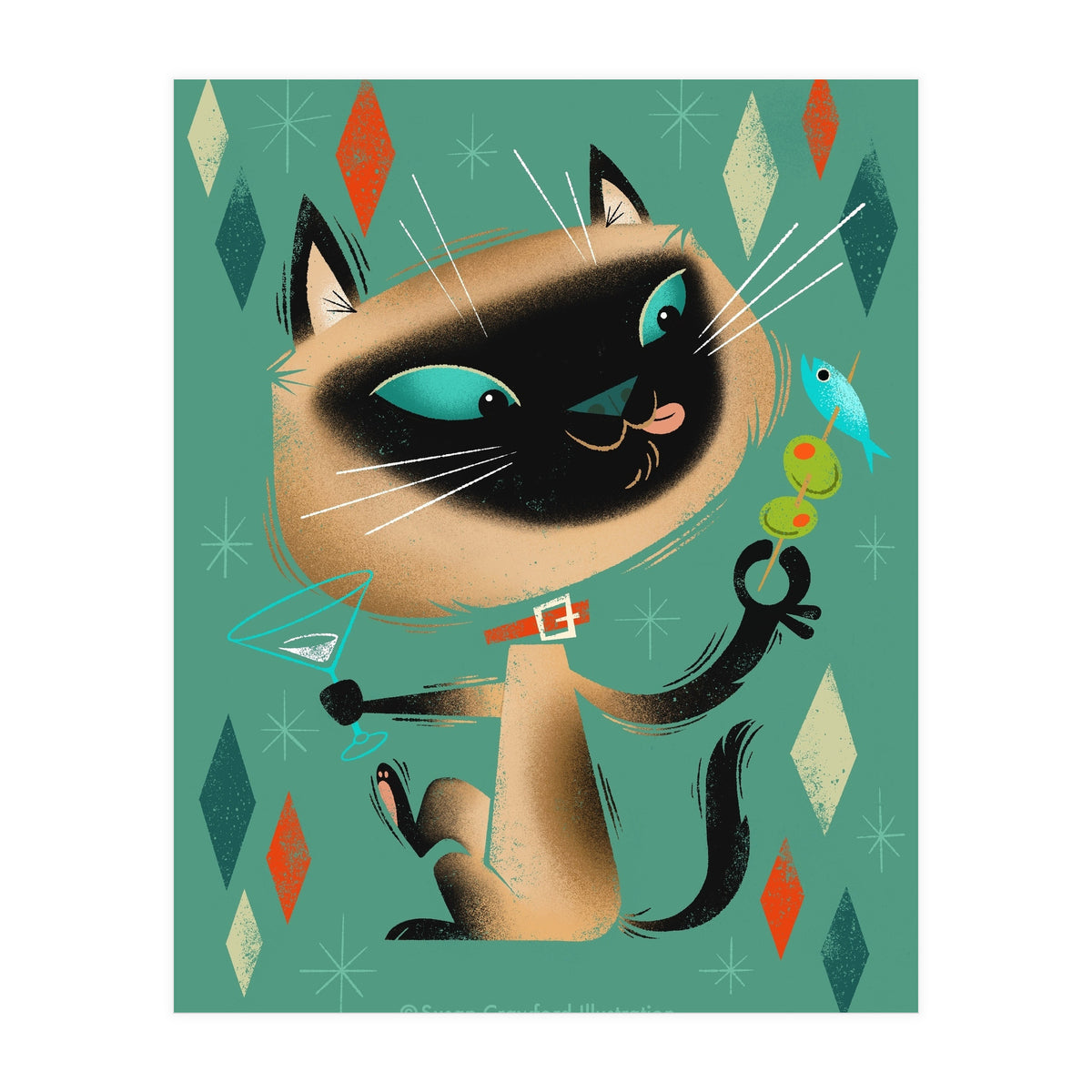 Cat A Tonic Siamese (Print Only)