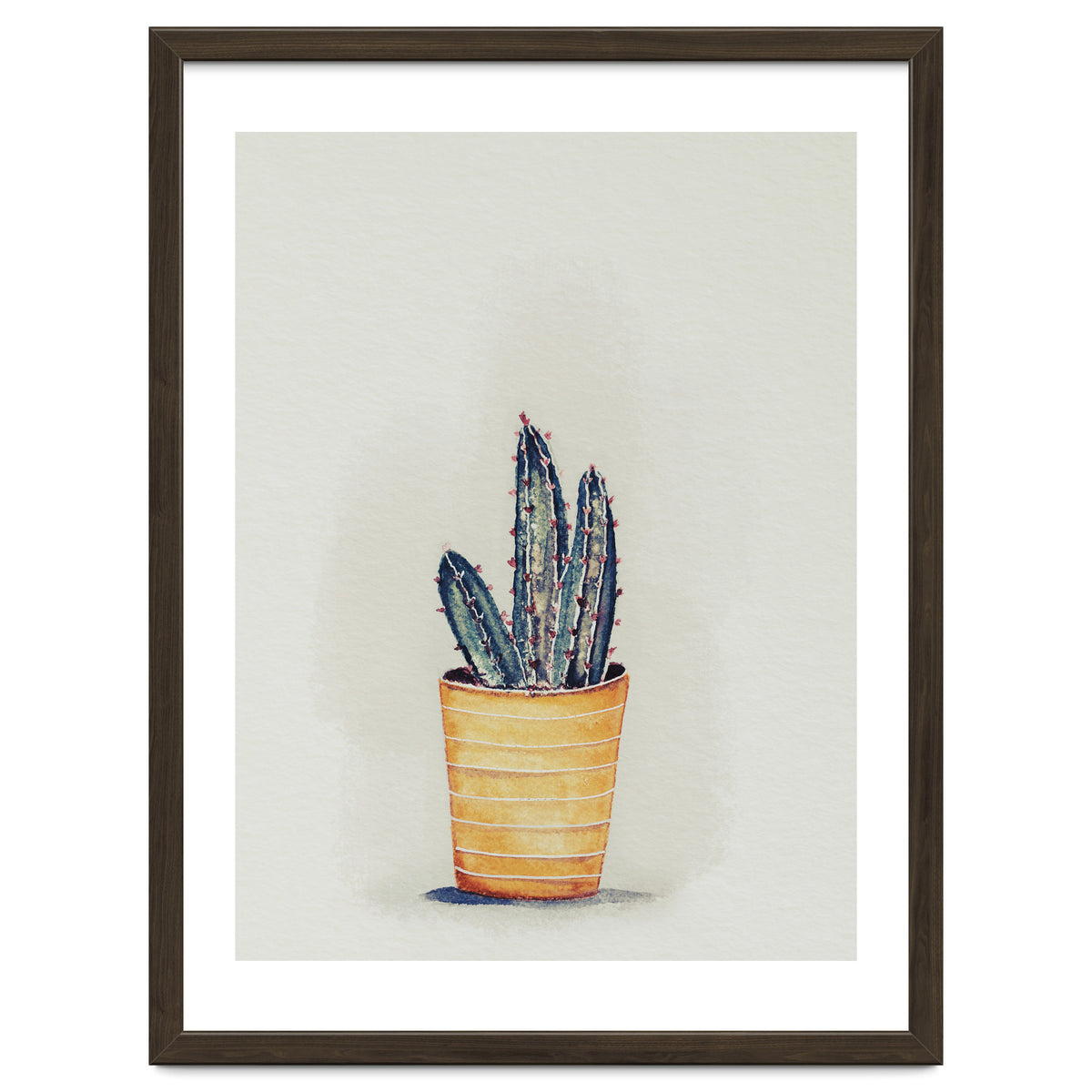 Cactus in yellow pot