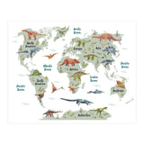 Dinosaur World Map  (Print Only) thumbnail