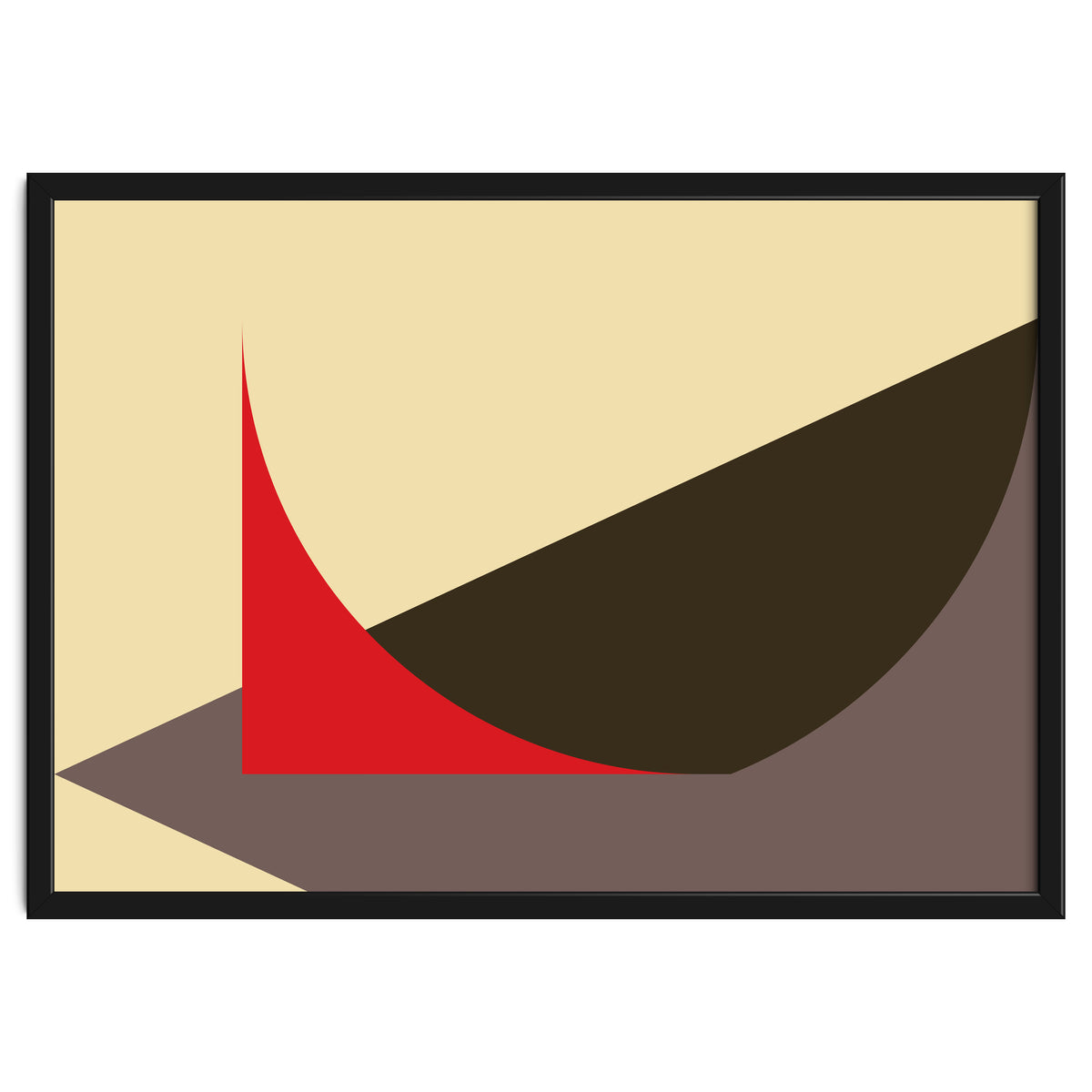 Geometric Shapes No. 6 - brown, beige & red