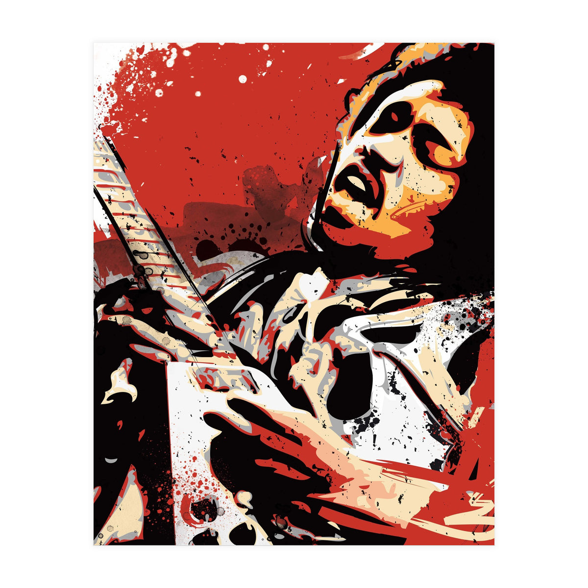 Jimi Hendrix pop art poster (Print Only)