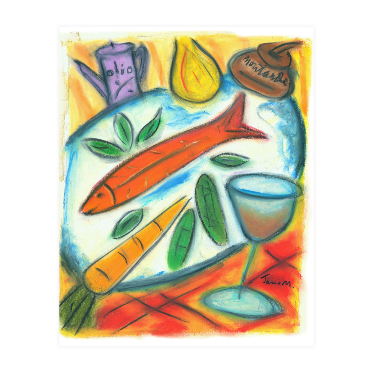 Fish And Veggies (Print Only)
