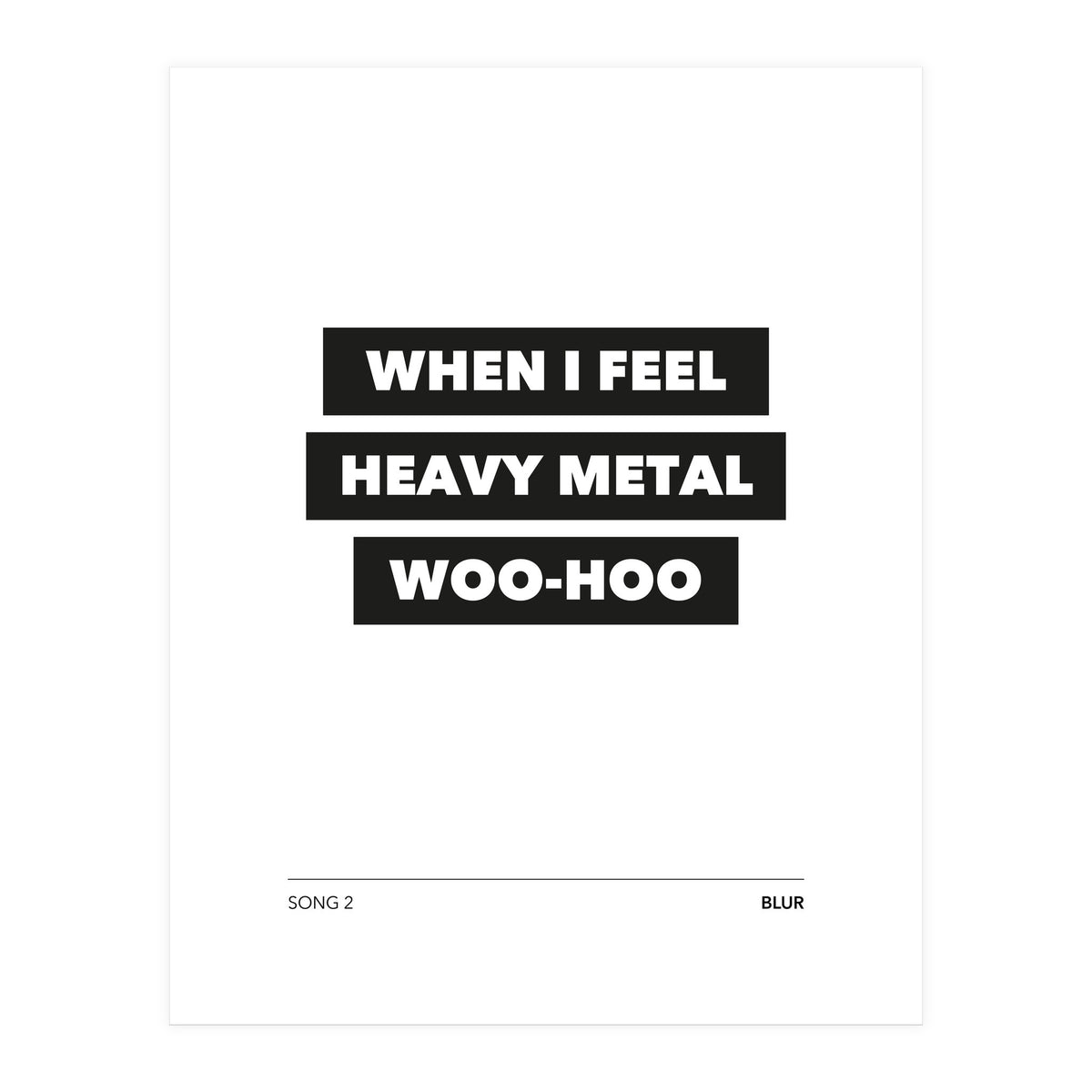 Blur - Song 2 (Print Only)