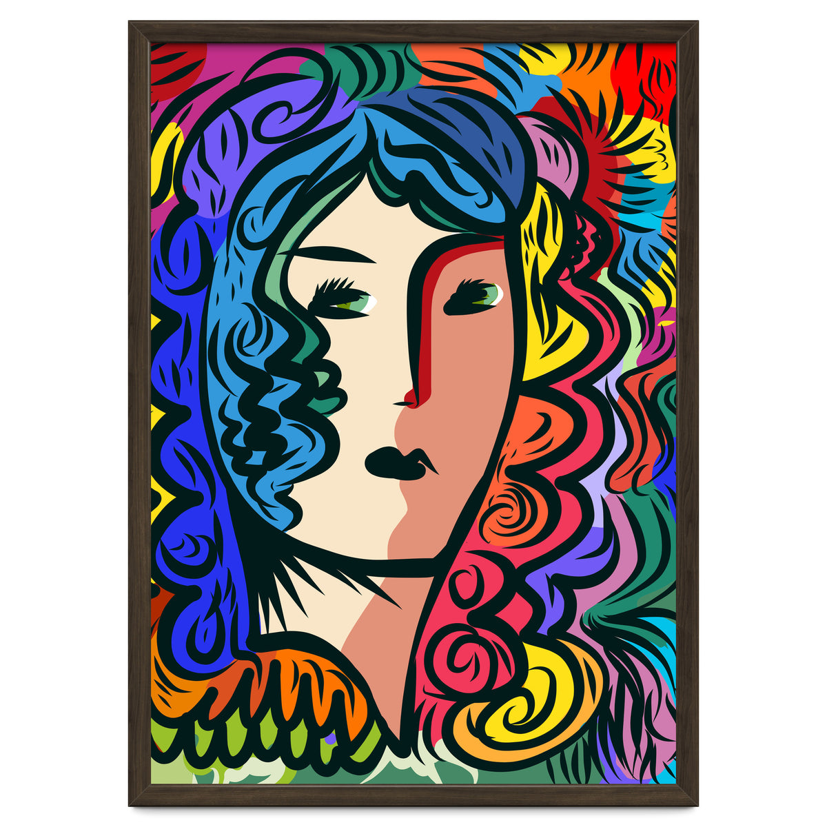 Rainbow Portrait Girl