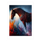 Elegant Prismatic Arabian Horse Digital Art (Print Only) thumbnail