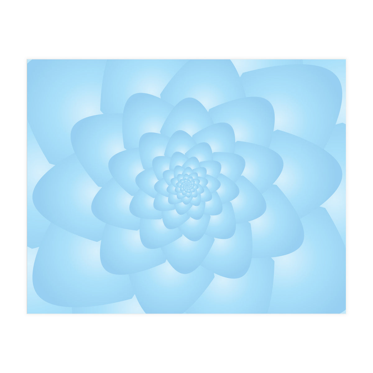 Pastel Colors Flower Pattern Set Blue (Print Only)