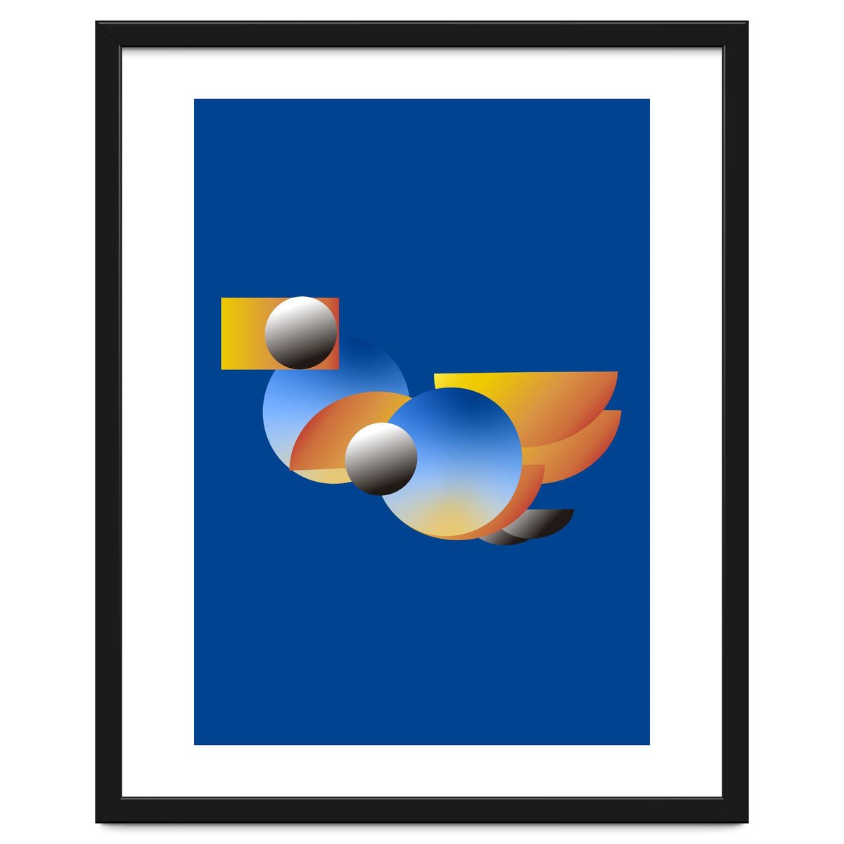 Modern Abstract Geometric Minimalist Duck