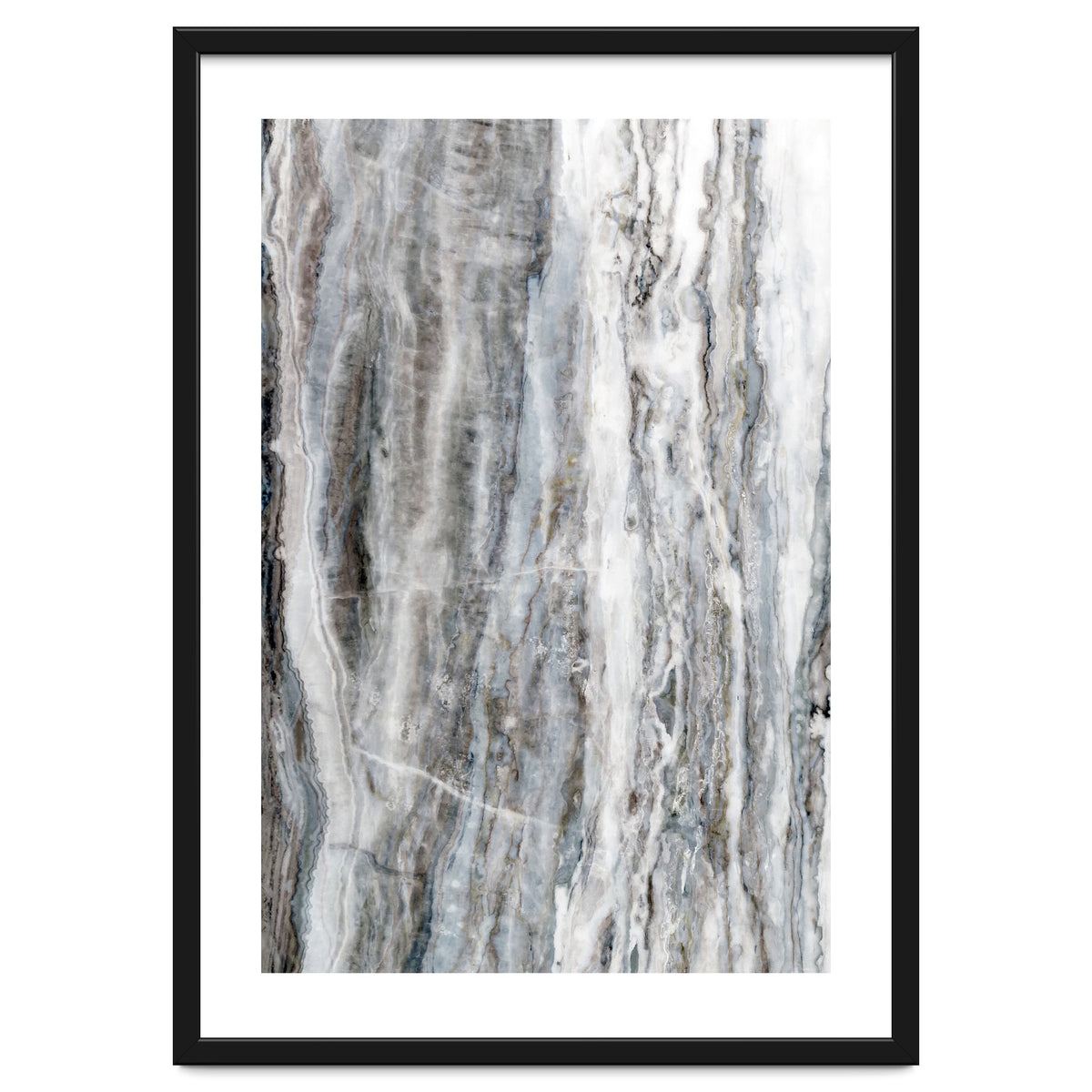 Marble Landscape II Blue and White