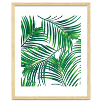 Palm Paradise, Tropical Leaves, Beachy Watercolor Painting, Minimal Nature Botanical Illustration