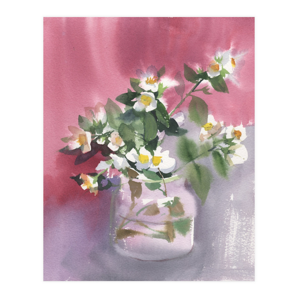 Flowers watercolor painting (Print Only)