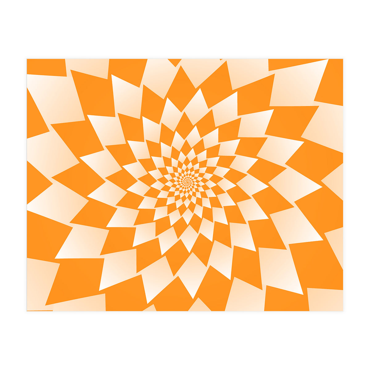 Abstract Orange Geometric  (Print Only)