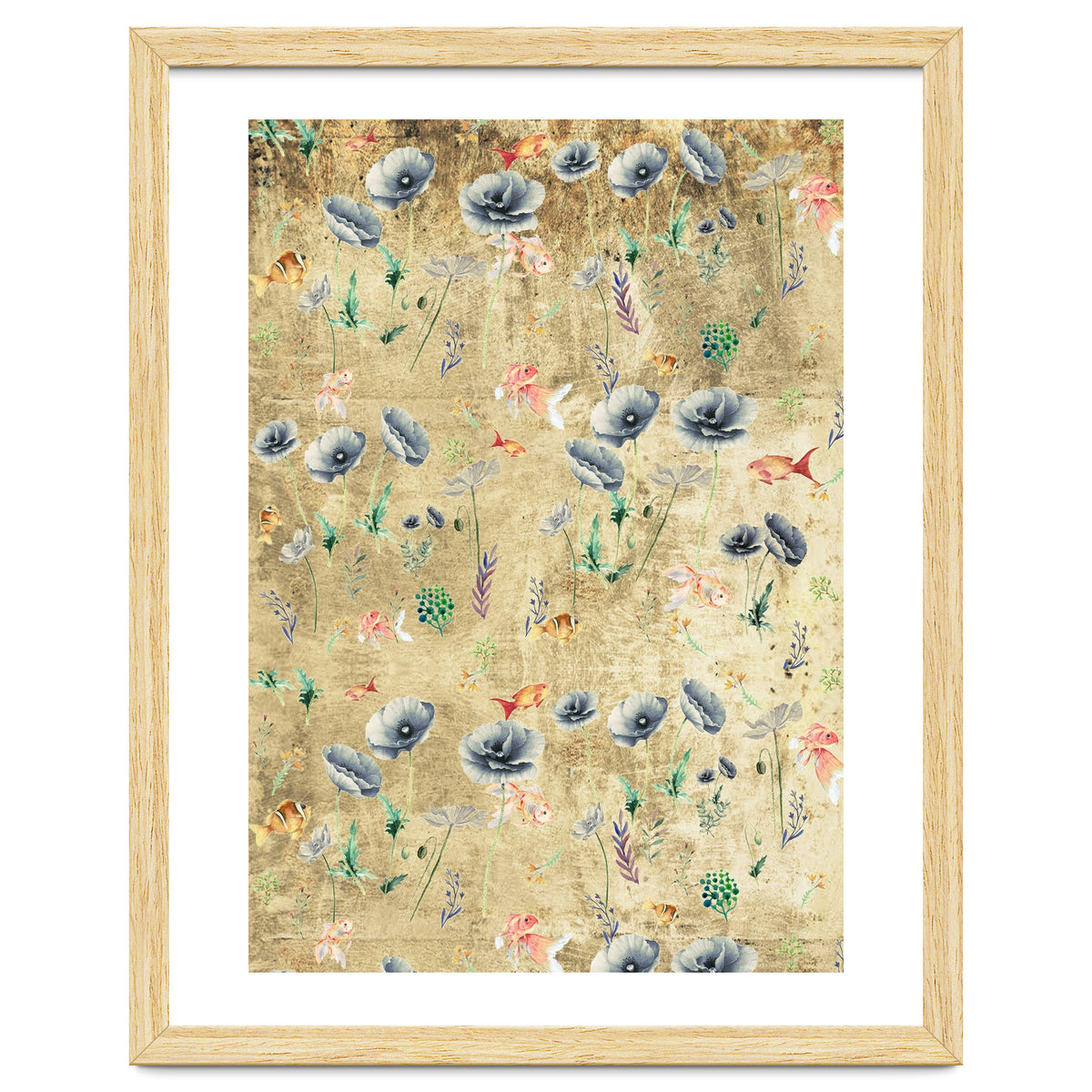 Fishes & Garden #Gold-plated