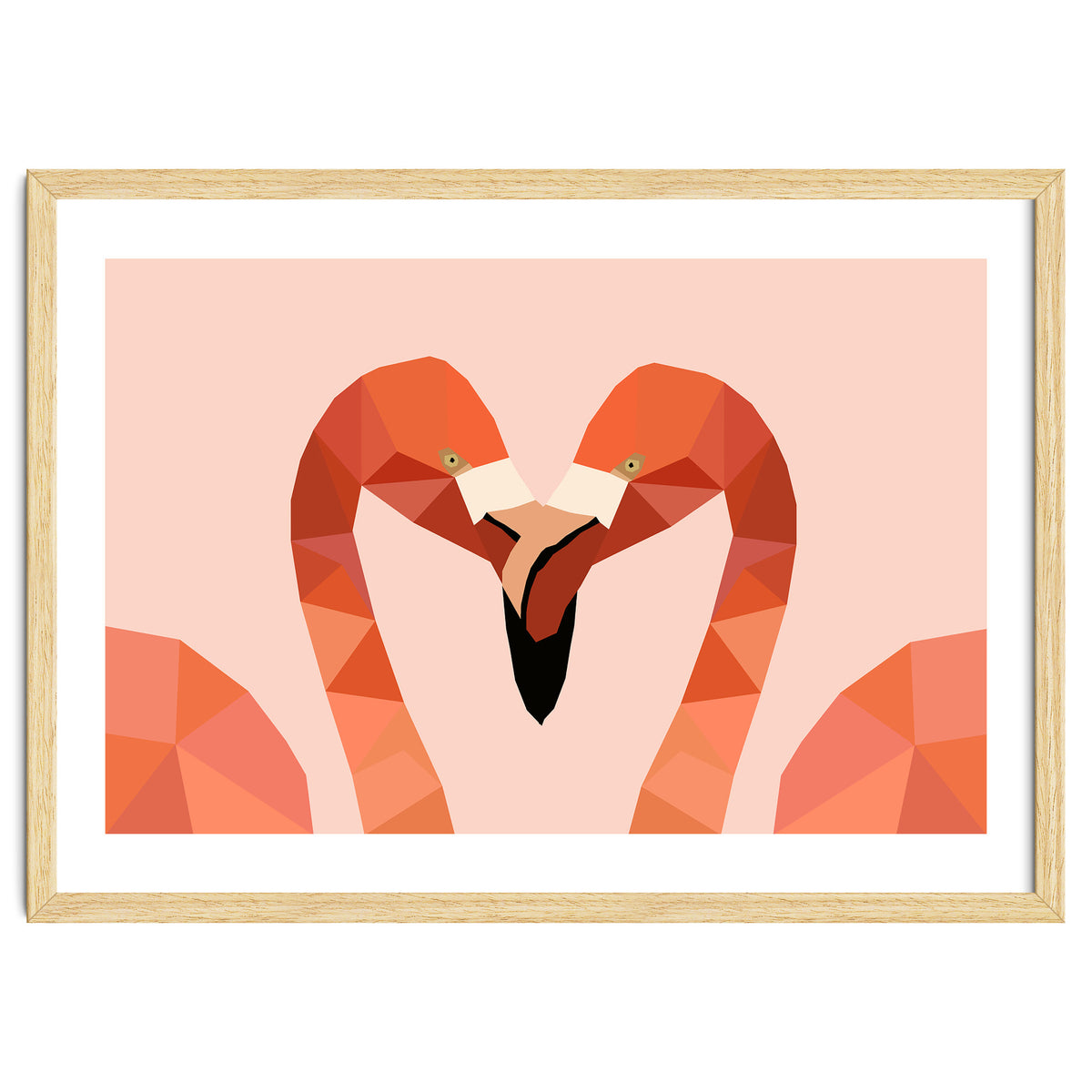 Flamingo Bird Low Poly Art