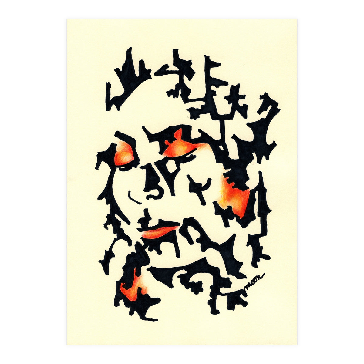 Woman in Red (Print Only)