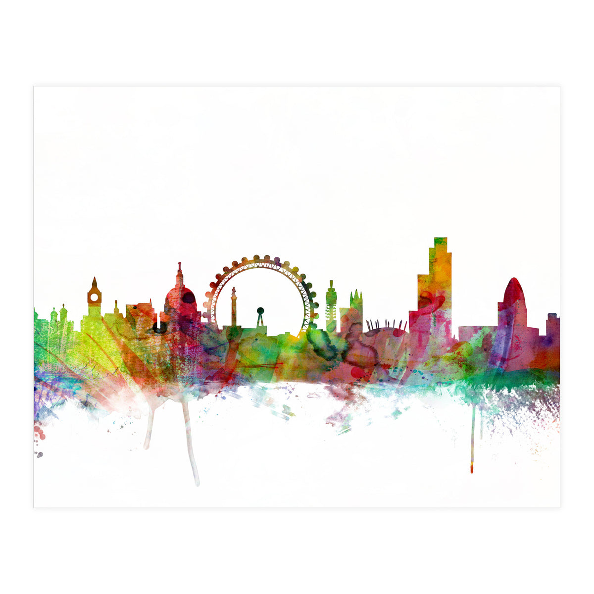 London England Skyline (Print Only)
