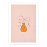 Pink and orange vase and plants (Print Only) thumbnail