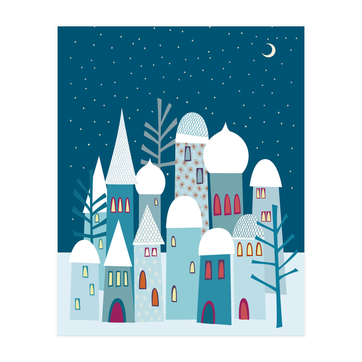 Snowy Rooftops (Print Only)