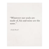 Whatever Our Souls Are Made Of By Bronte, White (Print Only) thumbnail