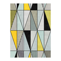 Colorful Concrete Triangles - Yellow, Blue, Grey (Print Only)