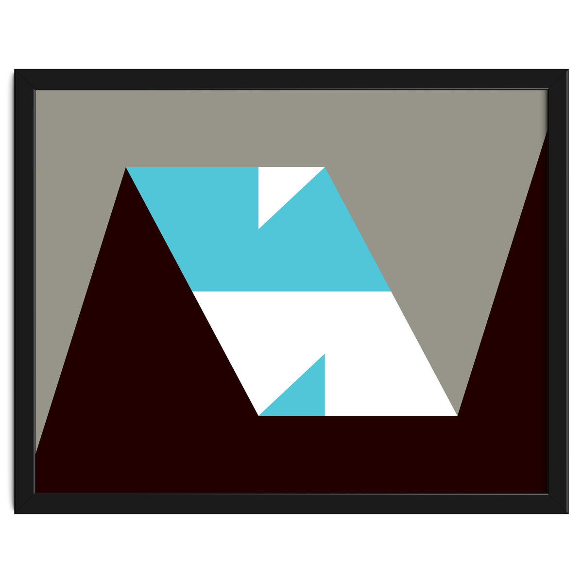 Geometric Shapes No. 48 - grey & blue