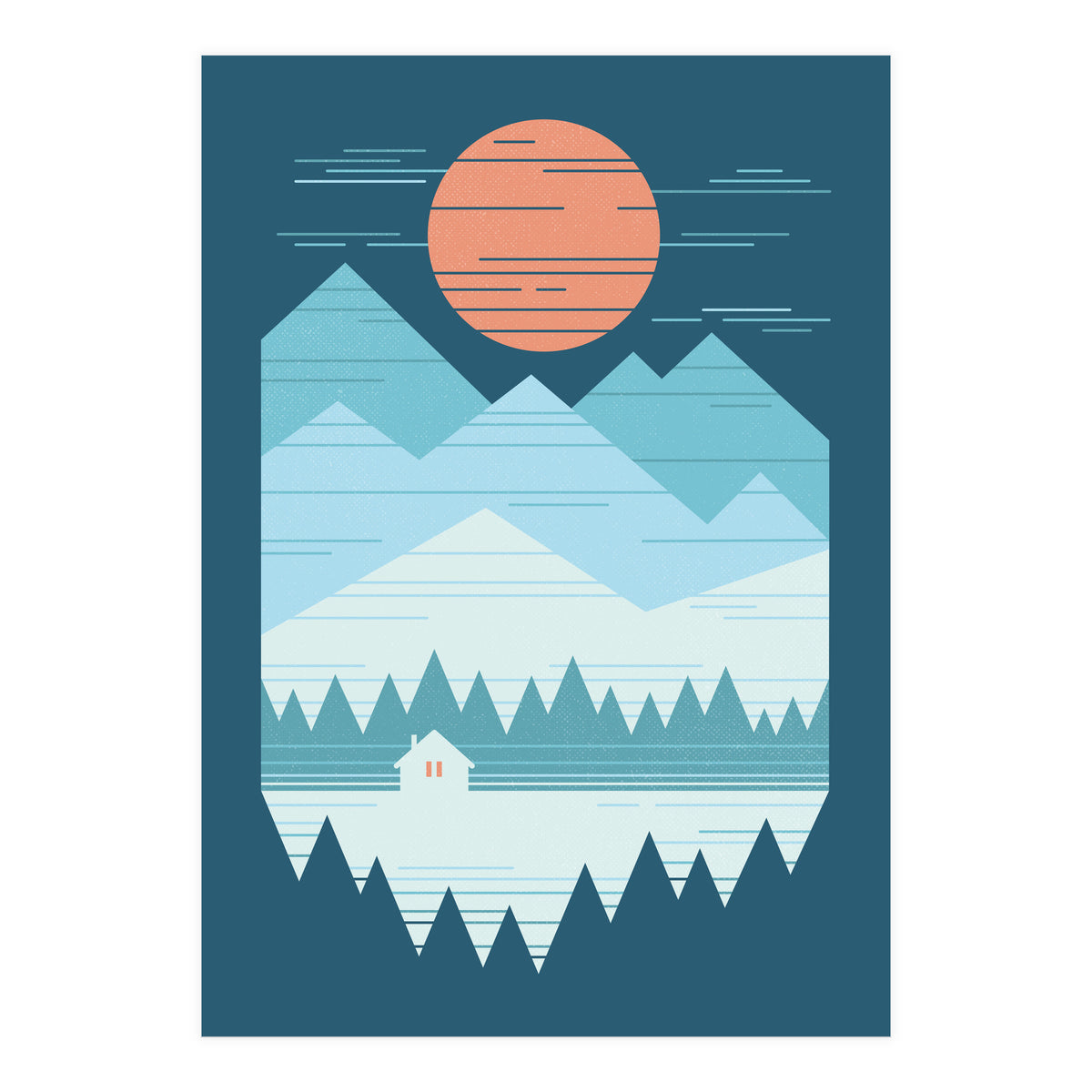 Cabin In The Snow (Print Only)