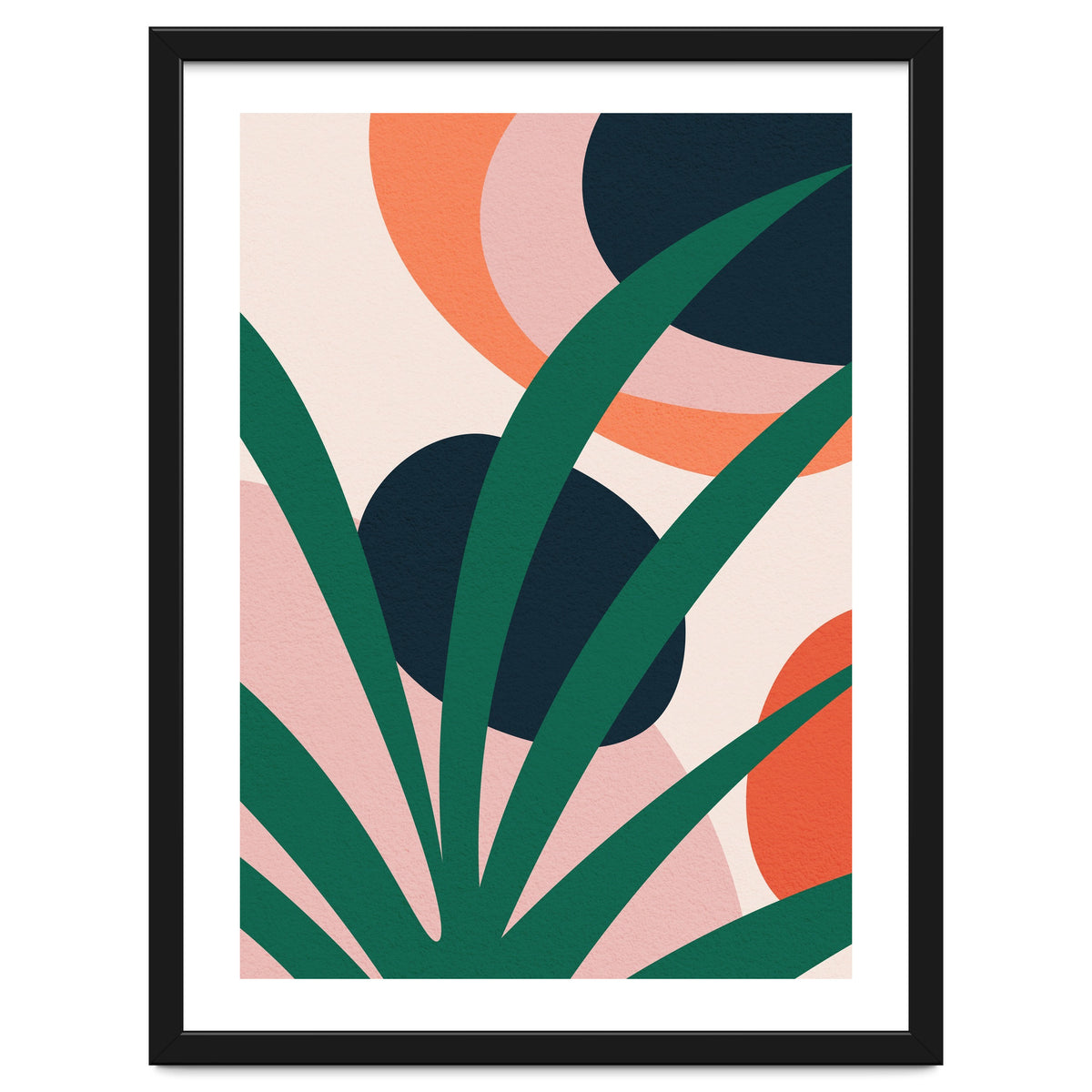 Abstract Mid Century Modern Scandinavian Leaf