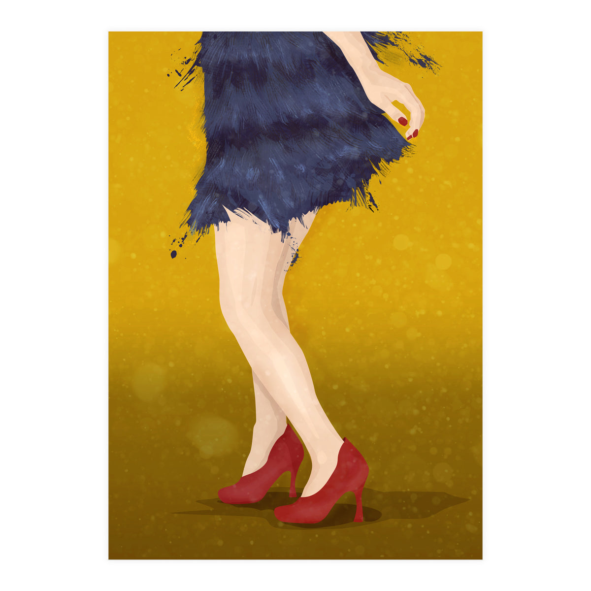 Flapper with red shoes (Print Only)