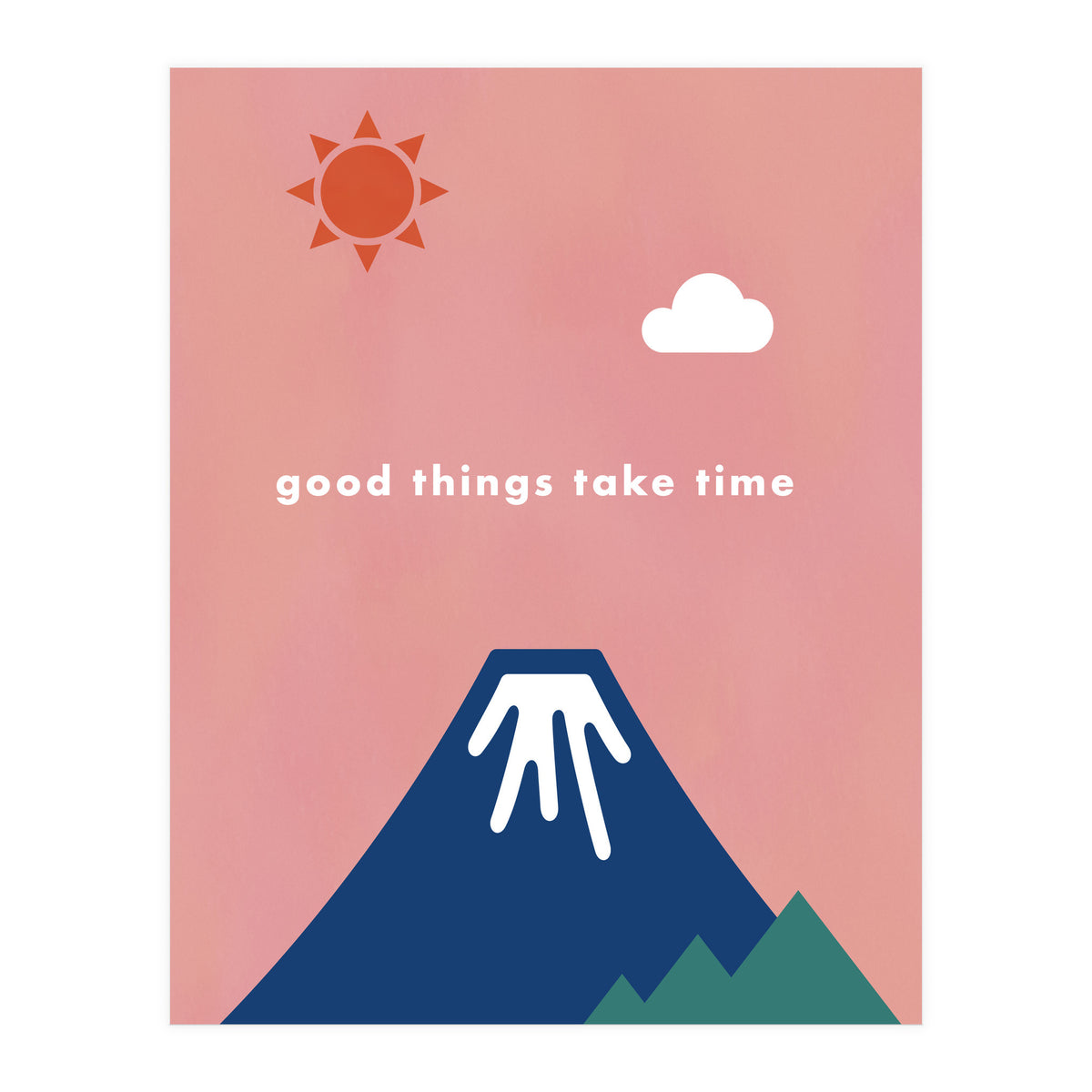 good things take time - Nature Landscape Illustration (Print Only)