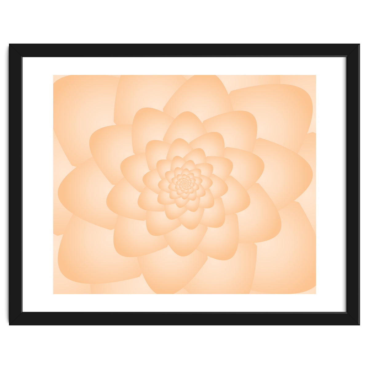 Pastel Colors Flower Pattern Set Orange